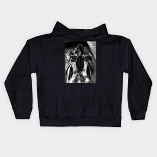 H R Giger Museum. Entrance Statue. Gruyeres, Switzerland Kids Hoodie